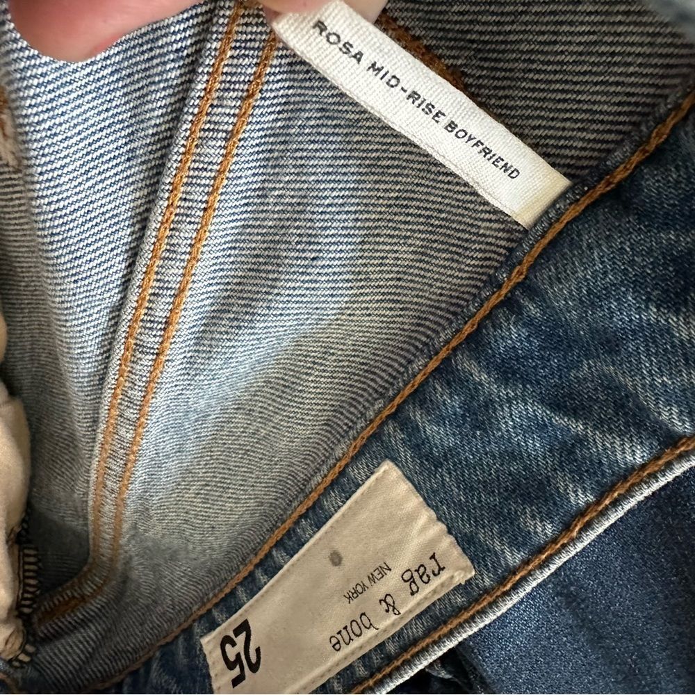 Rag & Bone | 25 Rosa Mid-Rise Boyfriend Denim Jean - Bristol - Picture 8 of 9